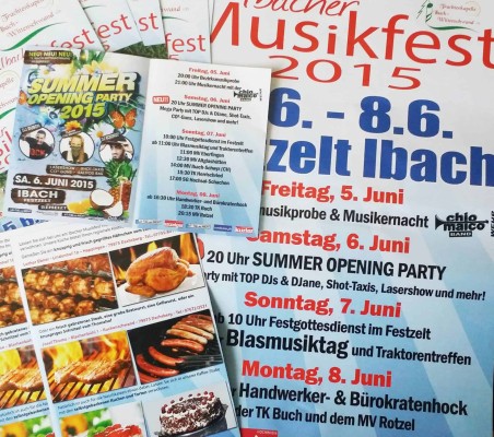 Design & Print aller Werbemittel für Musikfest Ibach